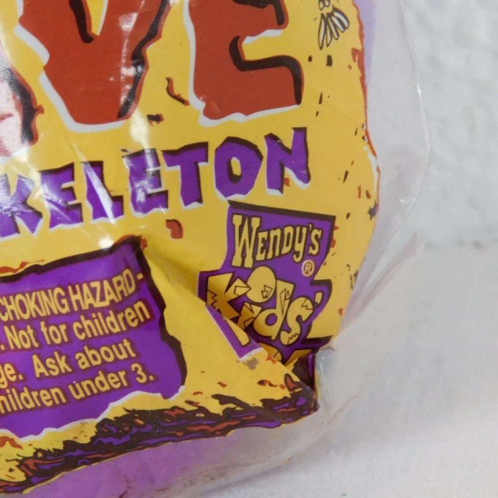 Wendys Kids Club Cave Dino Skeleton Purple Egg New Original Packaging Vtg 1996 - Picture 3 of 6